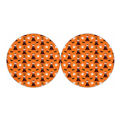 Cartoon Dracula Pattern Print Car Coasters
