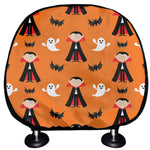 Cartoon Dracula Pattern Print Car Headrest Covers