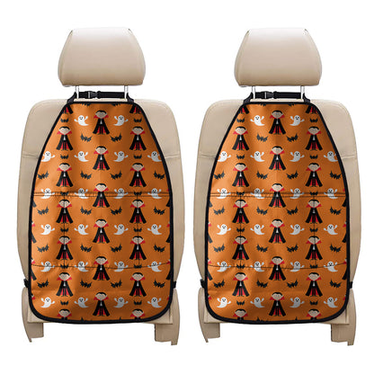 Cartoon Dracula Pattern Print Car Seat Organizers