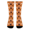 Cartoon Dracula Pattern Print Crew Socks