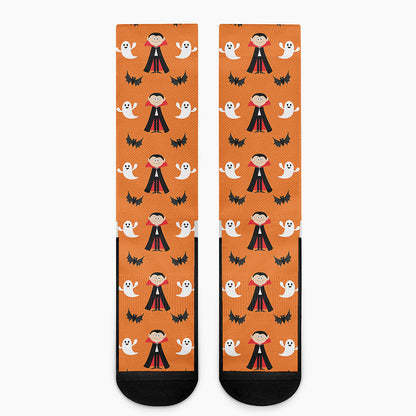Cartoon Dracula Pattern Print Crew Socks