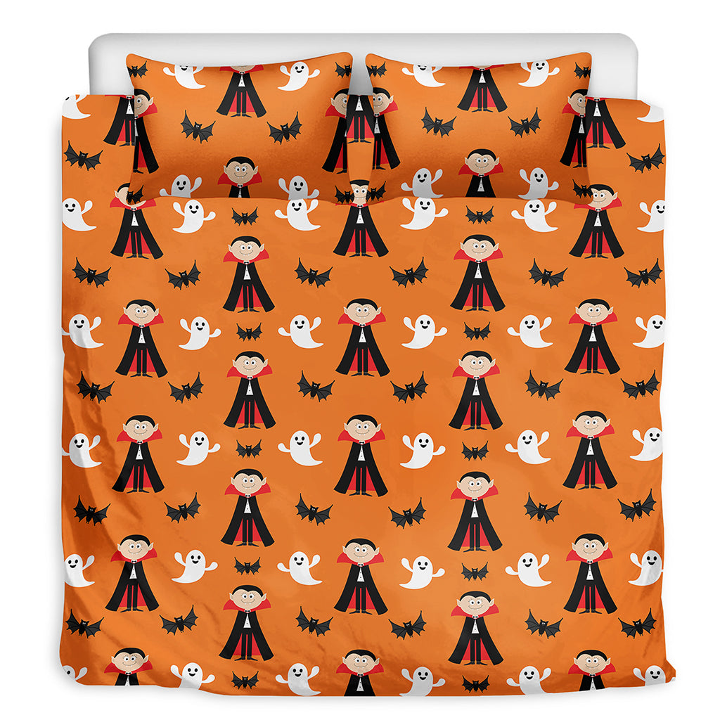 Cartoon Dracula Pattern Print Duvet Cover Bedding Set