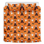 Cartoon Dracula Pattern Print Duvet Cover Bedding Set