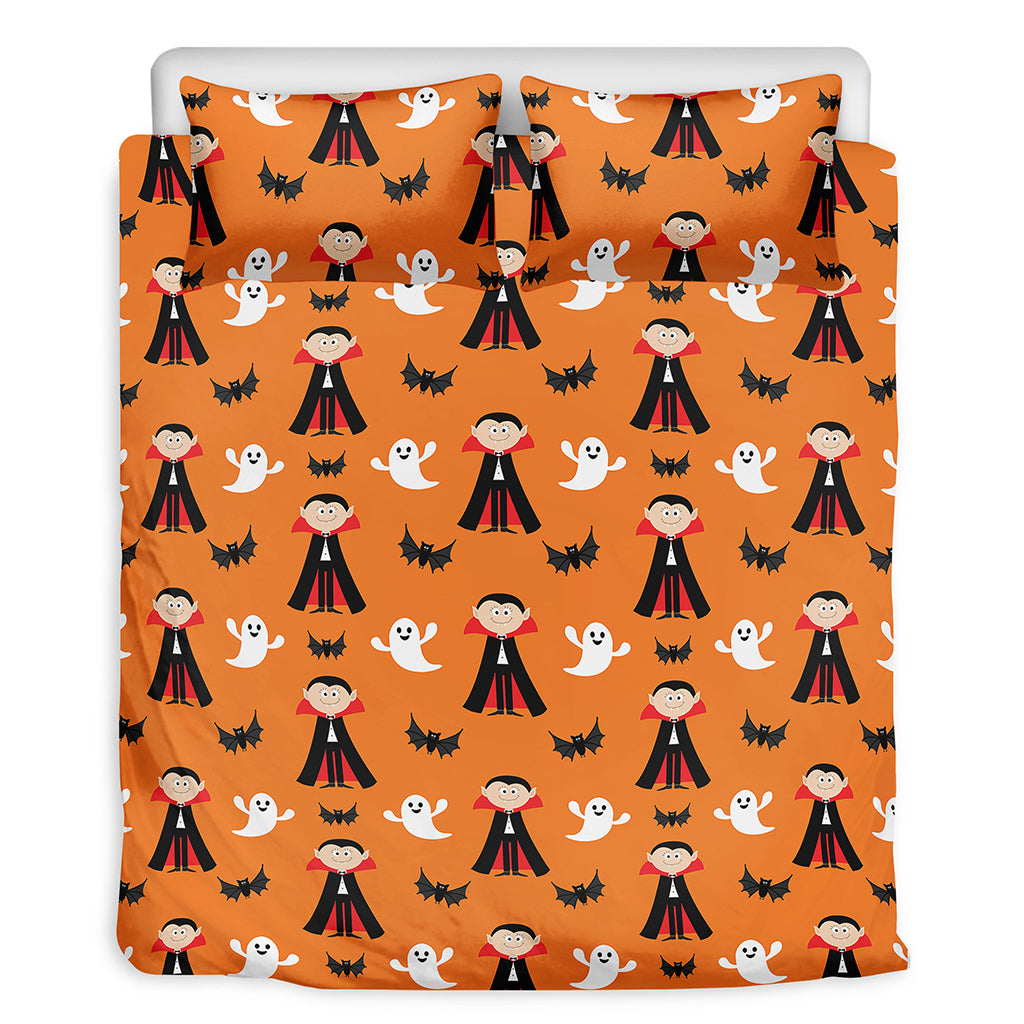 Cartoon Dracula Pattern Print Duvet Cover Bedding Set
