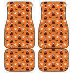 Cartoon Dracula Pattern Print Front and Back Car Floor Mats