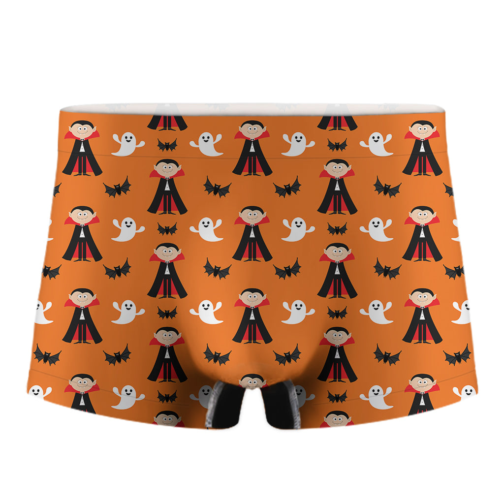 Cartoon Dracula Pattern Print Men's Boxer Briefs