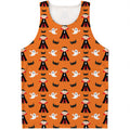Cartoon Dracula Pattern Print Men's Tank Top