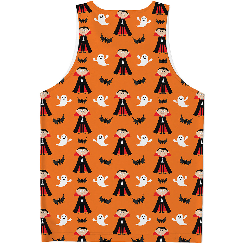Cartoon Dracula Pattern Print Men's Tank Top