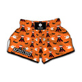 Cartoon Dracula Pattern Print Muay Thai Boxing Shorts