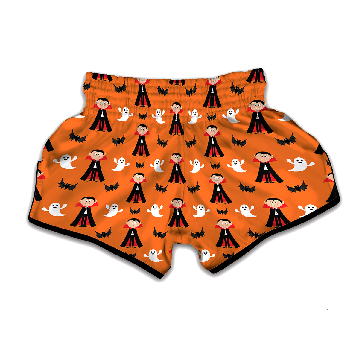 Cartoon Dracula Pattern Print Muay Thai Boxing Shorts