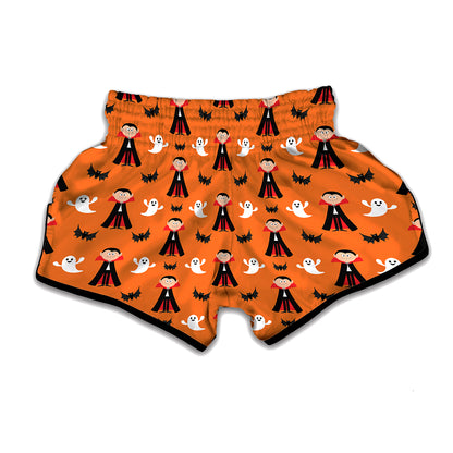 Cartoon Dracula Pattern Print Muay Thai Boxing Shorts