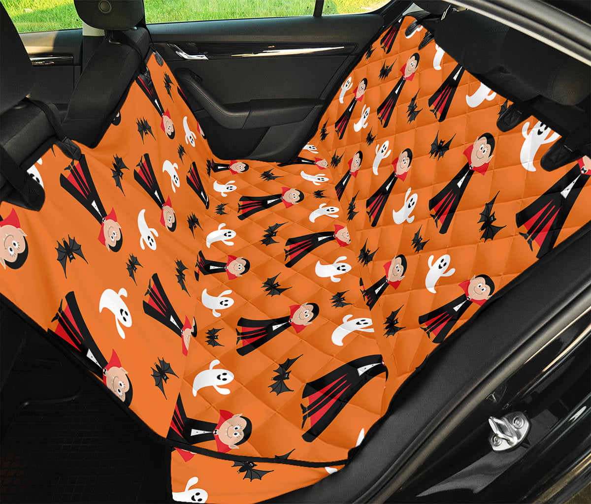 Cartoon Dracula Pattern Print Pet Car Back Seat Cover