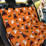 Cartoon Dracula Pattern Print Pet Car Back Seat Cover