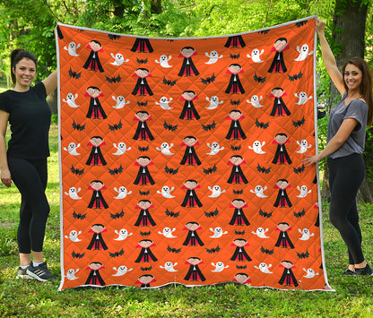Cartoon Dracula Pattern Print Quilt