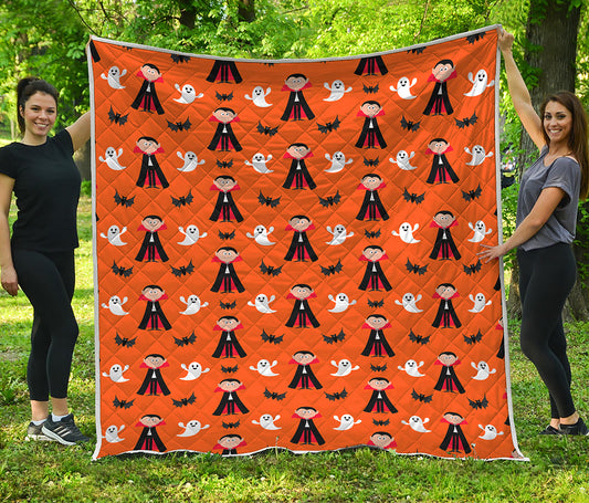 Cartoon Dracula Pattern Print Quilt