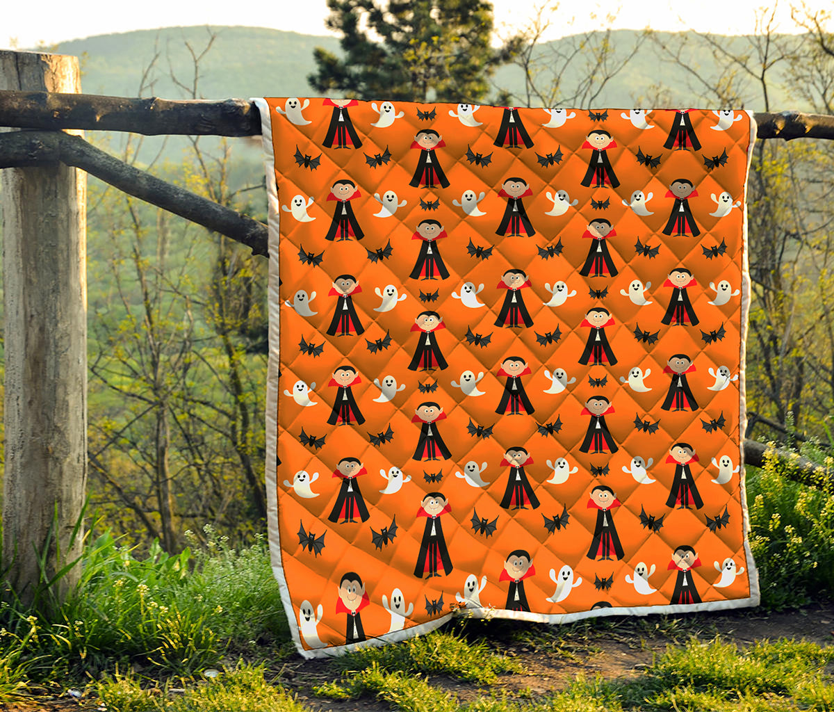 Cartoon Dracula Pattern Print Quilt
