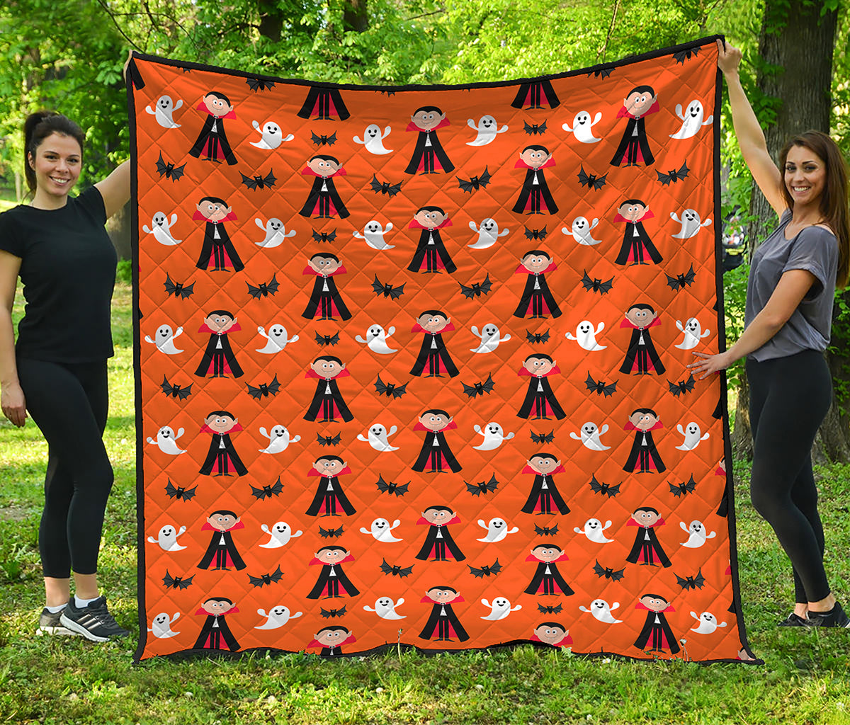Cartoon Dracula Pattern Print Quilt