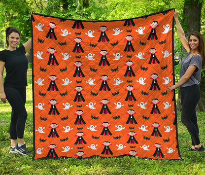 Cartoon Dracula Pattern Print Quilt