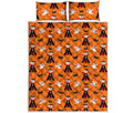 Cartoon Dracula Pattern Print Quilt Bed Set