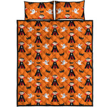 Cartoon Dracula Pattern Print Quilt Bed Set