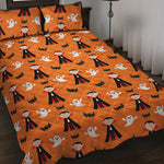 Cartoon Dracula Pattern Print Quilt Bed Set