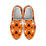 Cartoon Dracula Pattern Print White Slip On Shoes