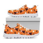 Cartoon Dracula Pattern Print White Sneakers
