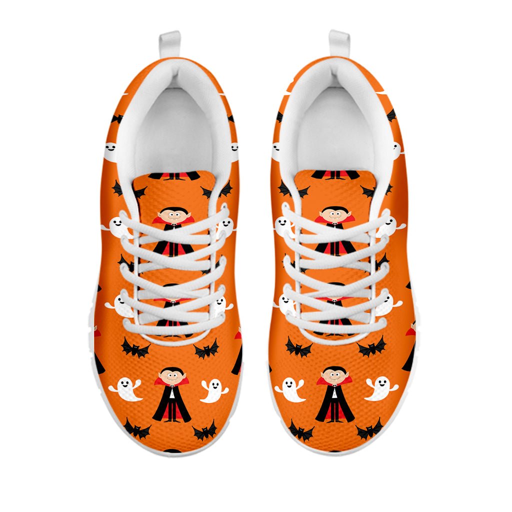 Cartoon Dracula Pattern Print White Sneakers