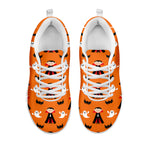 Cartoon Dracula Pattern Print White Sneakers