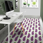 Cartoon Eggplant Pattern Print Area Rug