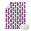 Cartoon Eggplant Pattern Print Blanket