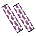 Cartoon Eggplant Pattern Print Car Seat Belt Covers