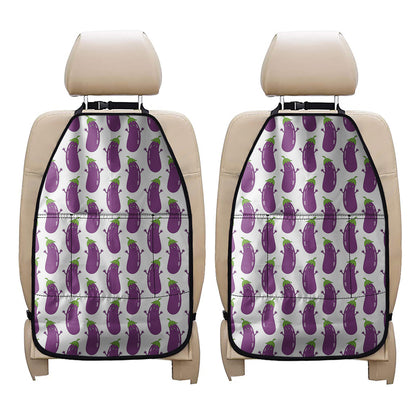 Cartoon Eggplant Pattern Print Car Seat Organizers