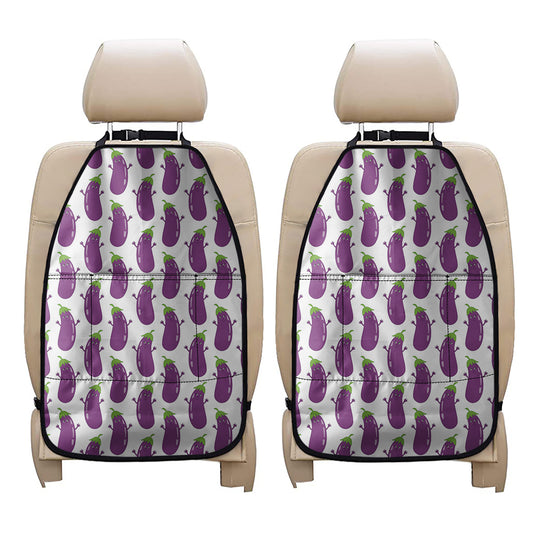 Cartoon Eggplant Pattern Print Car Seat Organizers