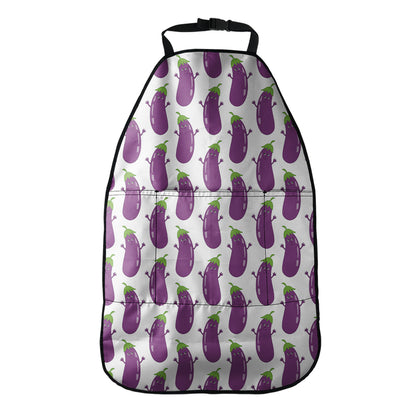 Cartoon Eggplant Pattern Print Car Seat Organizers