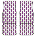 Cartoon Eggplant Pattern Print Front and Back Car Floor Mats