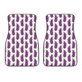 Cartoon Eggplant Pattern Print Front Car Floor Mats