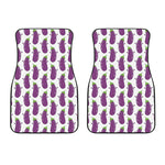 Cartoon Eggplant Pattern Print Front Car Floor Mats