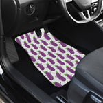 Cartoon Eggplant Pattern Print Front Car Floor Mats