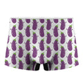 Cartoon Eggplant Pattern Print Men's Boxer Briefs