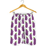 Cartoon Eggplant Pattern Print Men's Shorts