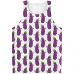 Cartoon Eggplant Pattern Print Men's Tank Top