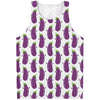 Cartoon Eggplant Pattern Print Men's Tank Top