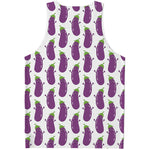 Cartoon Eggplant Pattern Print Men's Tank Top