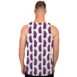 Cartoon Eggplant Pattern Print Men's Tank Top