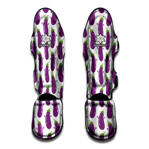 Cartoon Eggplant Pattern Print Muay Thai Shin Guard