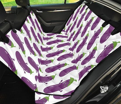 Cartoon Eggplant Pattern Print Pet Car Back Seat Cover