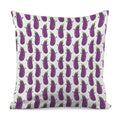 Cartoon Eggplant Pattern Print Pillow Cover