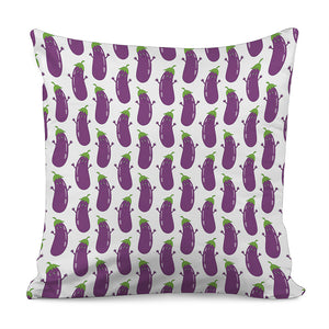 Cartoon Eggplant Pattern Print Pillow Cover