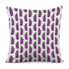 Cartoon Eggplant Pattern Print Pillow Cover